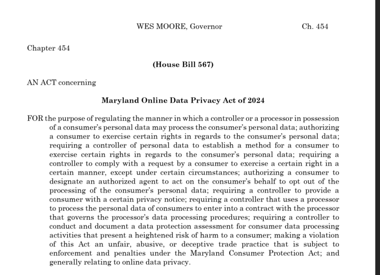 Maryland’s “Strictly Necessary” Standard For Sensitive Data Protection